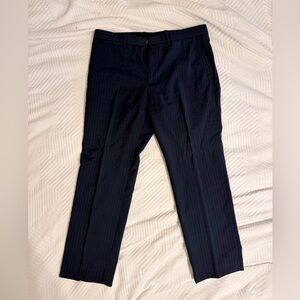 Theory Men's Grey Marlo Pinstripe Dress Pants